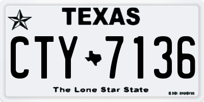 TX license plate CTY7136