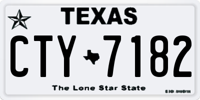 TX license plate CTY7182