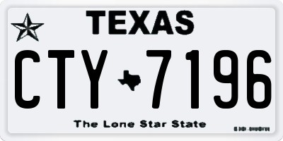 TX license plate CTY7196