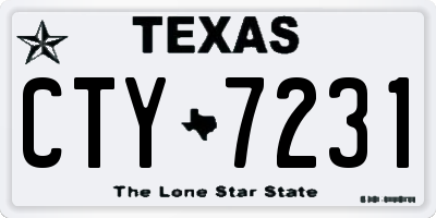 TX license plate CTY7231