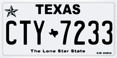 TX license plate CTY7233
