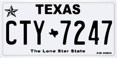 TX license plate CTY7247