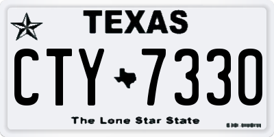 TX license plate CTY7330