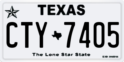 TX license plate CTY7405