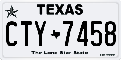 TX license plate CTY7458