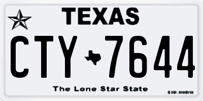 TX license plate CTY7644