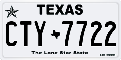 TX license plate CTY7722