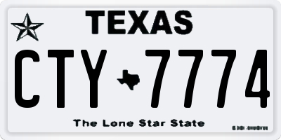 TX license plate CTY7774