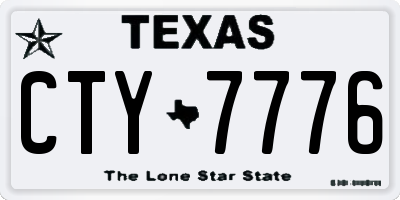 TX license plate CTY7776