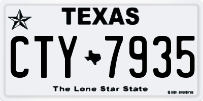 TX license plate CTY7935