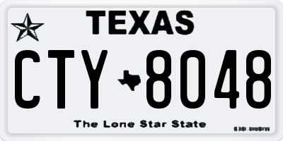TX license plate CTY8048