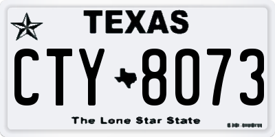 TX license plate CTY8073