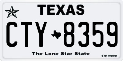 TX license plate CTY8359