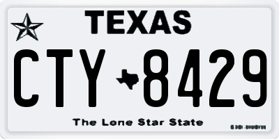 TX license plate CTY8429
