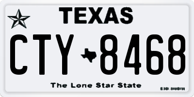 TX license plate CTY8468