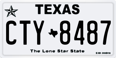 TX license plate CTY8487