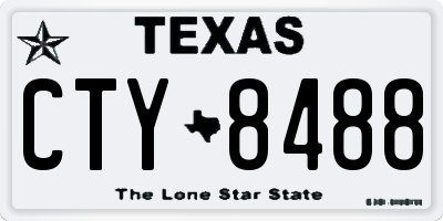 TX license plate CTY8488