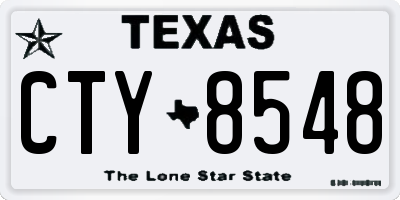 TX license plate CTY8548