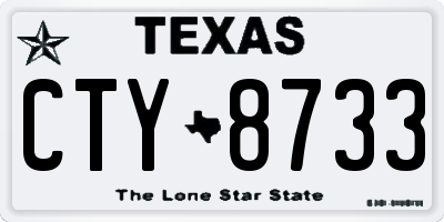 TX license plate CTY8733