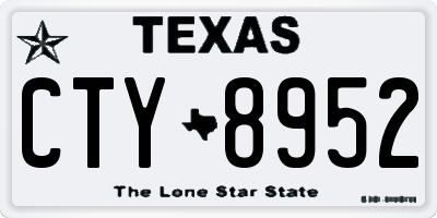 TX license plate CTY8952