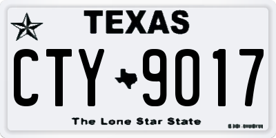 TX license plate CTY9017
