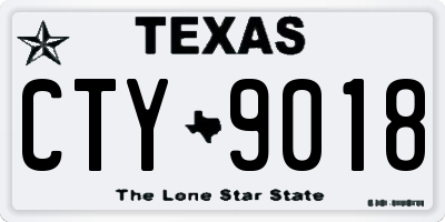 TX license plate CTY9018