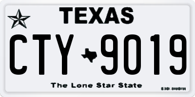 TX license plate CTY9019