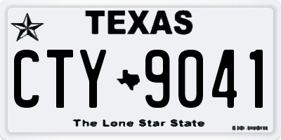 TX license plate CTY9041