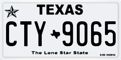 TX license plate CTY9065