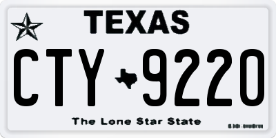 TX license plate CTY9220