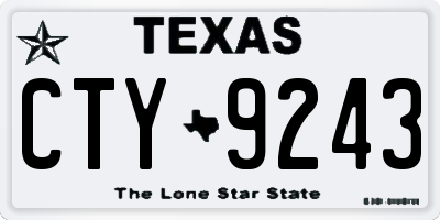TX license plate CTY9243