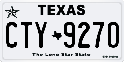TX license plate CTY9270
