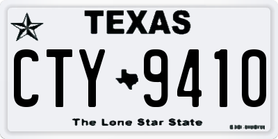 TX license plate CTY9410