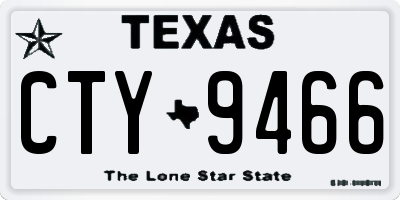 TX license plate CTY9466