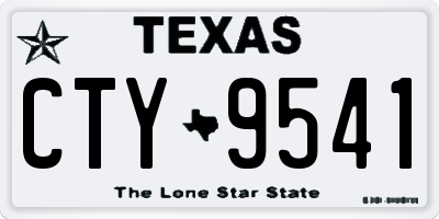 TX license plate CTY9541