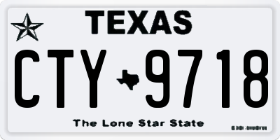 TX license plate CTY9718
