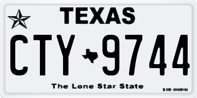 TX license plate CTY9744