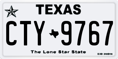 TX license plate CTY9767