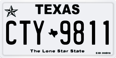 TX license plate CTY9811
