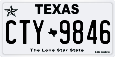 TX license plate CTY9846
