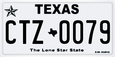 TX license plate CTZ0079