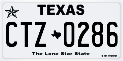 TX license plate CTZ0286