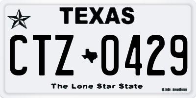 TX license plate CTZ0429