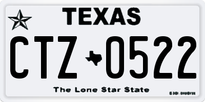 TX license plate CTZ0522
