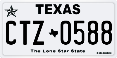 TX license plate CTZ0588