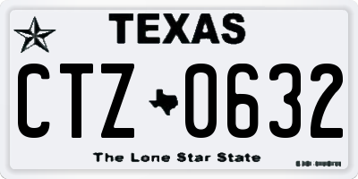 TX license plate CTZ0632