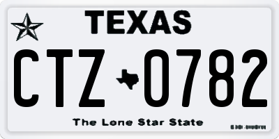TX license plate CTZ0782