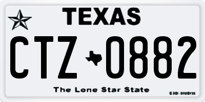 TX license plate CTZ0882
