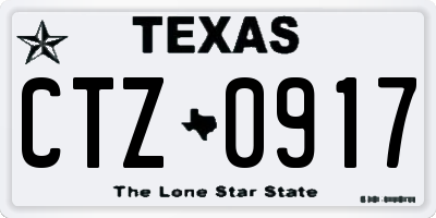 TX license plate CTZ0917