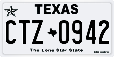 TX license plate CTZ0942